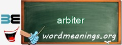 WordMeaning blackboard for arbiter